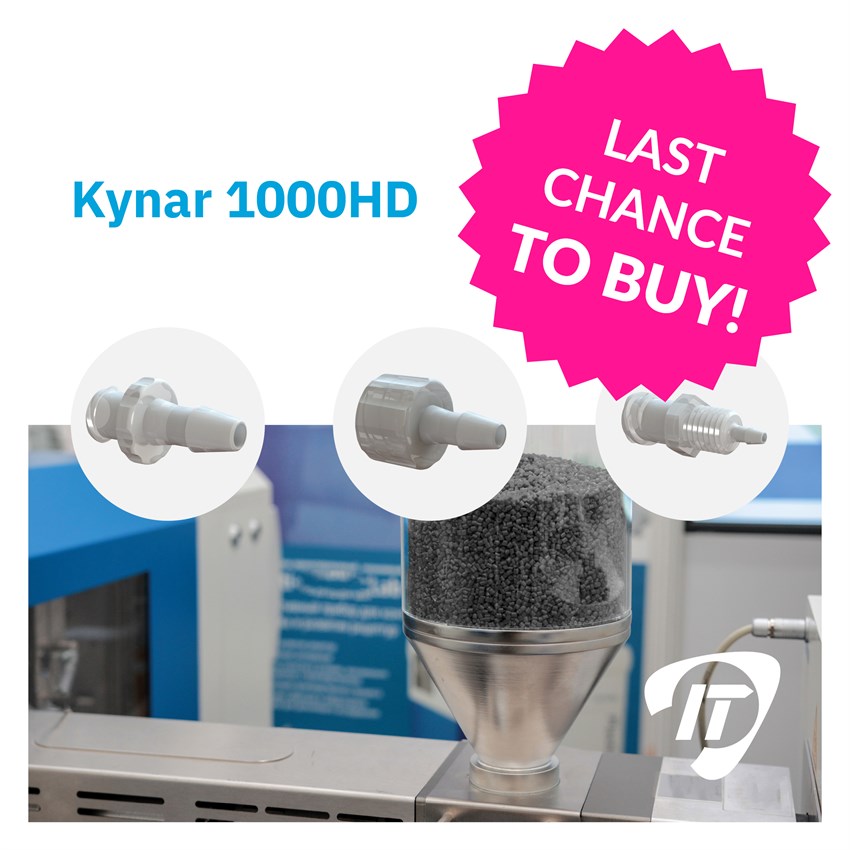 Discounted Kynar 1000HD (PVDF) parts