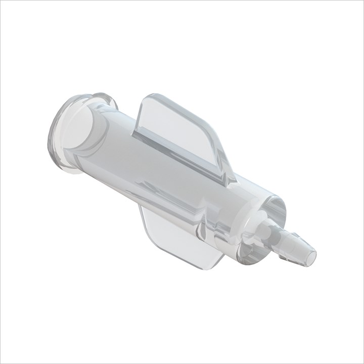 Female Wing Grip Luer to 1/16" Barb (1.5mm) ID Tubing