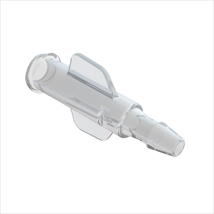 Female Wing Grip Luer to 1/8" Barb (3mm) ID Tubing