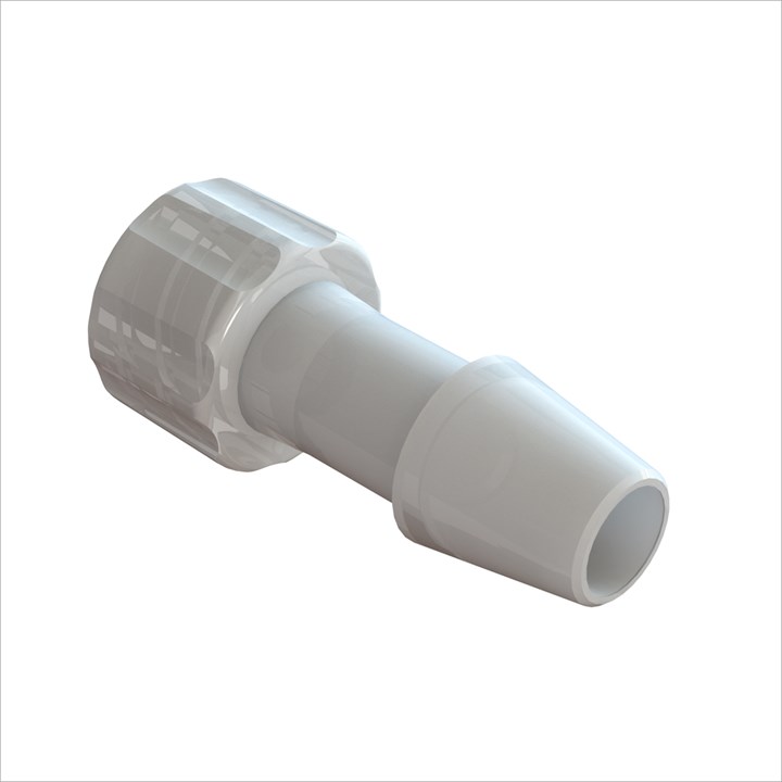 Male Luer Lock to 1/4" Barb (6.25mm) ID Tubing - Kynar 1000HD