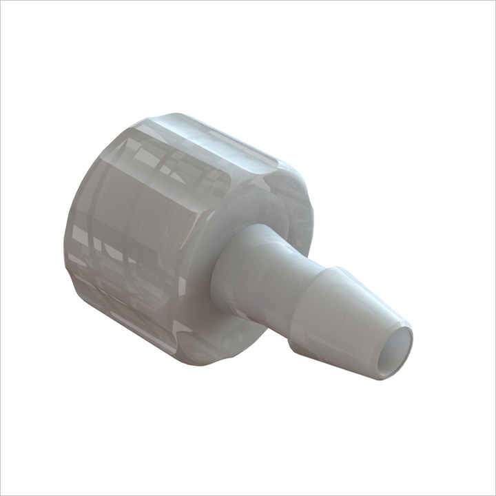 Male Luer Lock to 1/8" Barb (3mm) ID Tubing - Kynar 1000HD