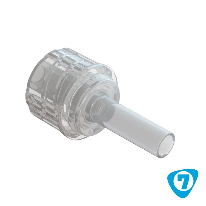 80369-7 Male Luer Lock Bond in Port .115/.105 - Acrylic