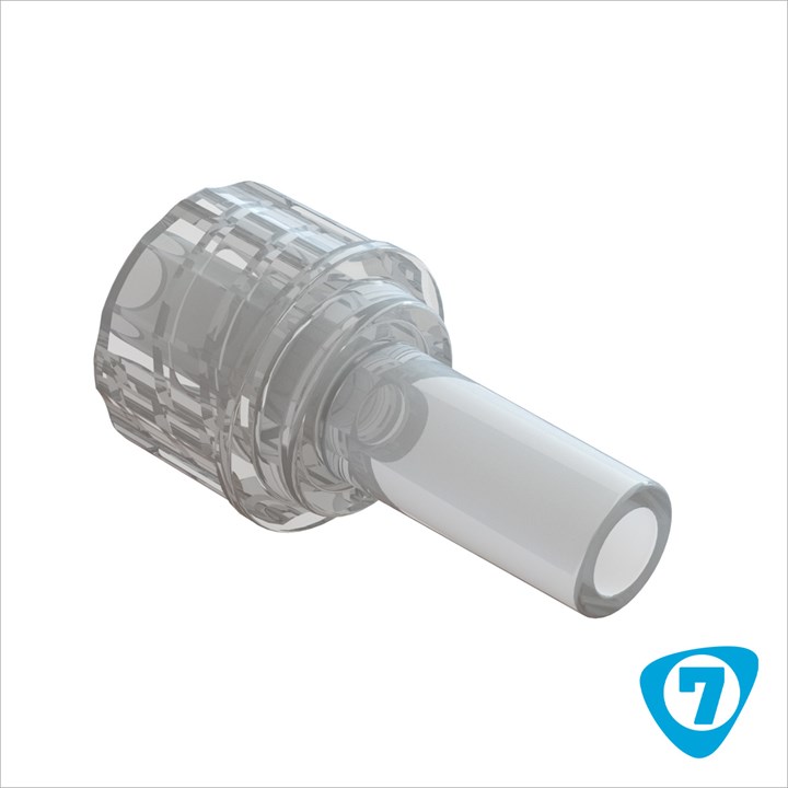 80369-7 Male Luer Lock Bond in Port .134/.123 - Acrylic