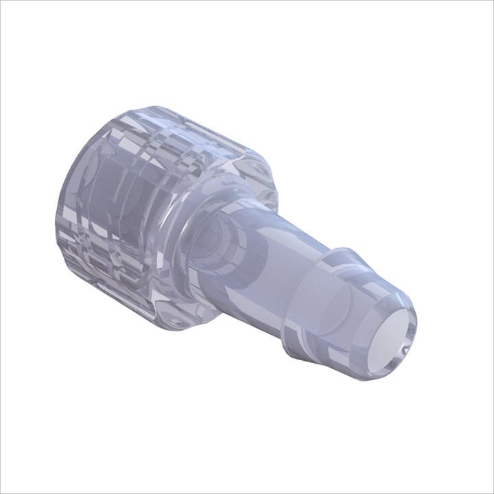 Male Luer Lock to 3/16" High Flow Barb (4.75mm) ID Tubing; High Flow