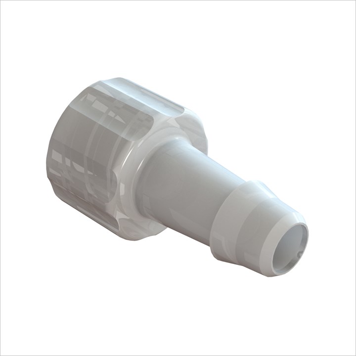 Male Luer Lock to 3/16" High Flow Barb (4.75mm) ID Tubing - Kynar 1000HD