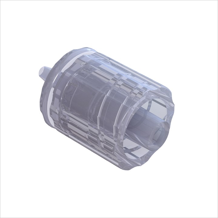 Rotating Male Luer with Snap Ring to 1/16" Barb (1.5mm) ID Tubing