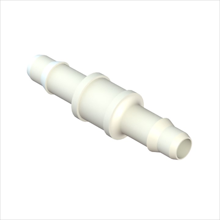 Straight Connector with Rigid 1/16" Barbs (1.5mm) ID Tubing