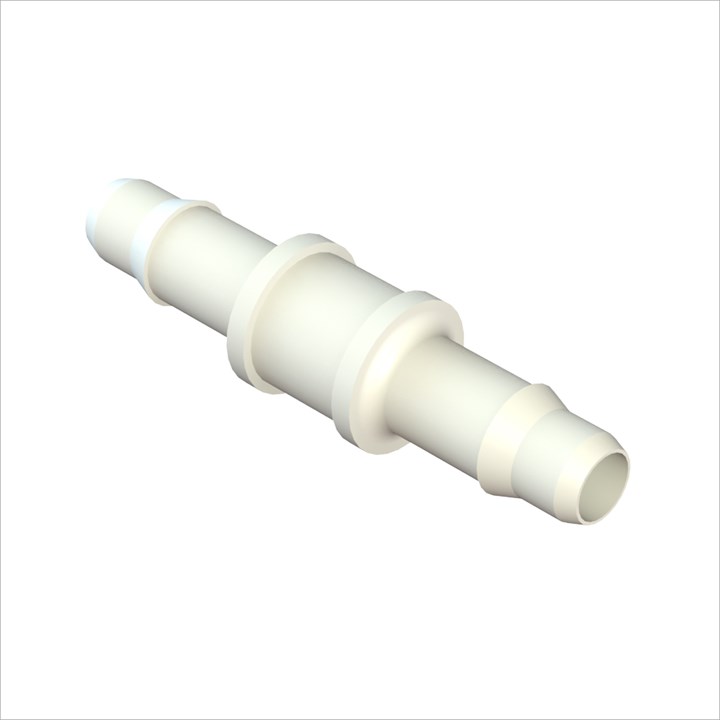 Straight Connector with 1/8" Rigid Barbs (3mm) ID Tubing