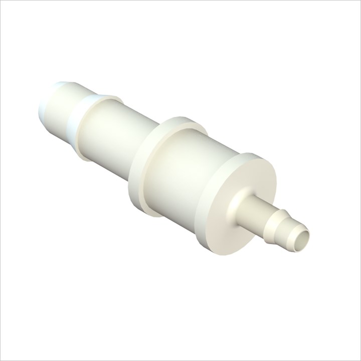 Straight Reducing Connector 1/8" to 1/16" Rigid Barbs (3mm to 1.5mm) ID Tubing