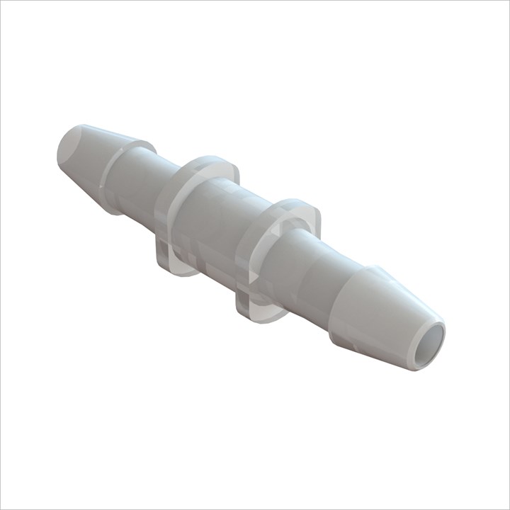 Straight Connector with 5/32" Barbs (4mm) ID Tubing