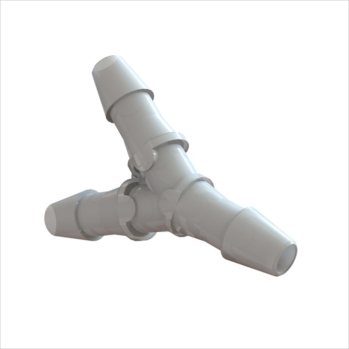 Y Connector with 3/16" Barbs (4.75mm) ID Tubing