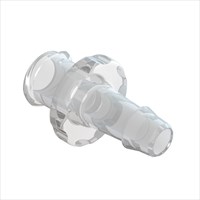 Female Luer Lock to 5/32" High Flow Barb (4mm) ID Tubing - Clear Polycarbonate