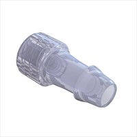 Male Luer Lock to 1/4" High Flow Barb (6.25mm) ID Tubing; High Flow