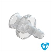 80369-7 Female Luer Lock to 1/8" High Flow Barb (3mm) ID Tubing - Clear Polycarbonate