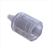 Rotating Male Luer with Snap Ring to 3/32" Barb (2.25mm) ID Tubing