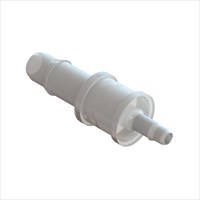 Straight Reducing Connector 1/8" to 1/16" Rigid Barbs (3mm to 1.5mm) ID Tubing - Kynar 1000HD