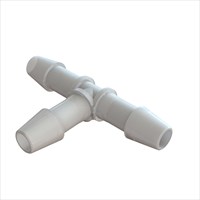 Tee Connector with 1/4" Barbs (6.25mm) ID Tubing - Kynar 1000HD