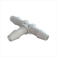 Tee Connector with 3/16" Barbs (4.75mm) ID Tubing - Kynar 1000HD