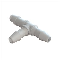 Tee Connector with 3/32" Barbs (2.25mm) ID Tubing - Kynar 1000HD
