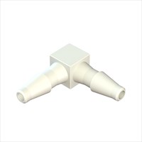 Elbow Connector with Square Grip to 3/32" Barbs (2.25mm) ID Tubing