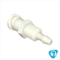 80369-7 Panel Mount Female Luer Lock to 3/32" (2.25mm) ID Tubing