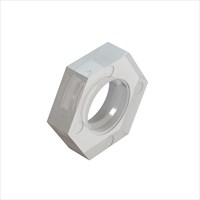 Natural Nylon Panel Mount Lock Nut with 7/16" Hex for 1/4-28 UNF Thread
