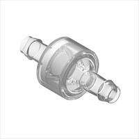 Acrylic High Flow Check Valve, Silicone Seal, 1/4" Barb