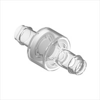 Acrylic High Flow Check Valve, Silicone Seal, 5/16" Barb