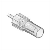 Large Bore Male Shielded Connector - 1/8" ID Bond-In Port, Acrylic