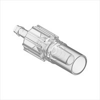 Large Bore Male Shielded Connector - 3/16" ID Bond-In Port, Acrylic
