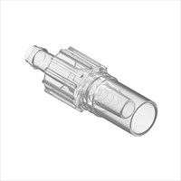 Large Bore Male Shielded Connector - 1/4" ID Bond-In Port, Acrylic