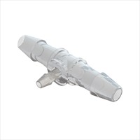 Tee Reducing Connector with 1/8" Barbs to 1/16" Barb -Animal Free Polypropylene